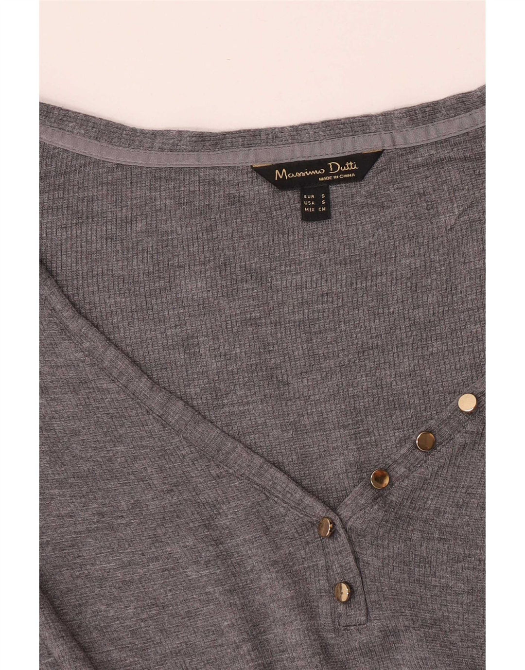 Maglia da donna a maniche lunghe Massimo Dutti UK 10 piccola grigia