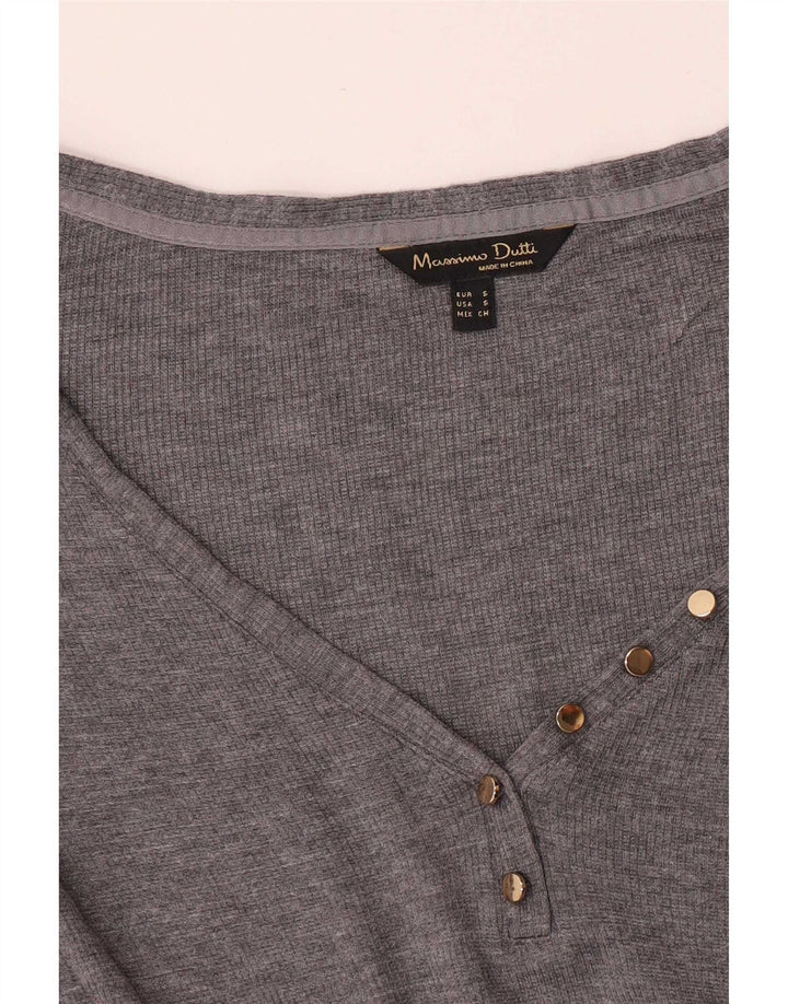 Maglia da donna a maniche lunghe Massimo Dutti UK 10 piccola grigia