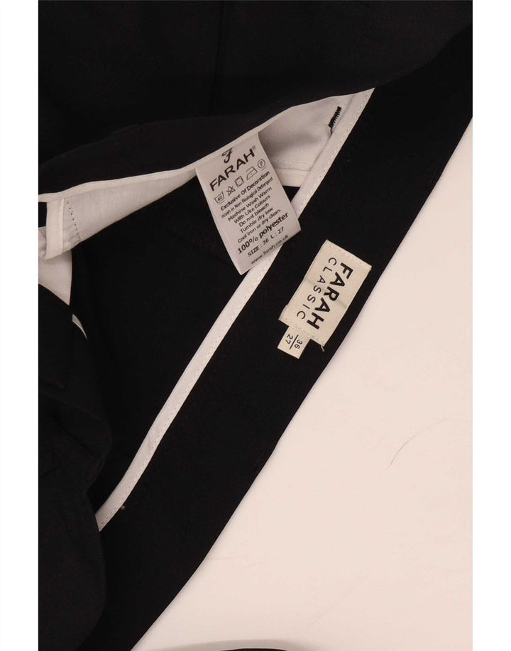 Pantaloni casual dritti da donna Farah W36 L27 poliestere nero
