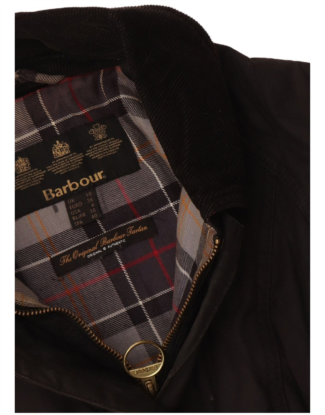 Giacca trapuntata da donna Barbour UK 10 piccola nera