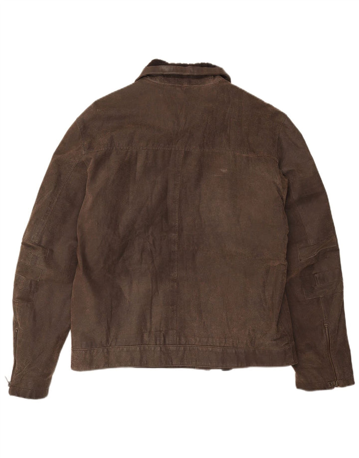 Giacca in Pelle Uomo Basic IT 52 XL Pelle Marrone