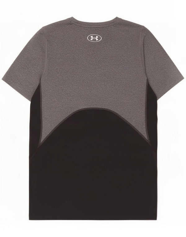 T-shirt da uomo Under Armour Heat Gear Top piccola grigia in poliestere color block