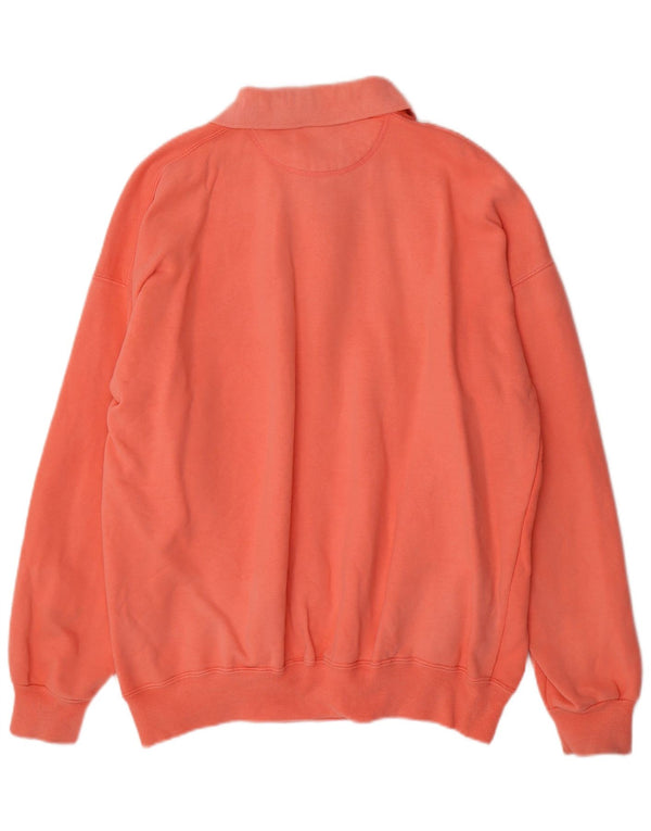 RIFLE Felpa da uomo con collo alto Maglione XL Cotone arancione