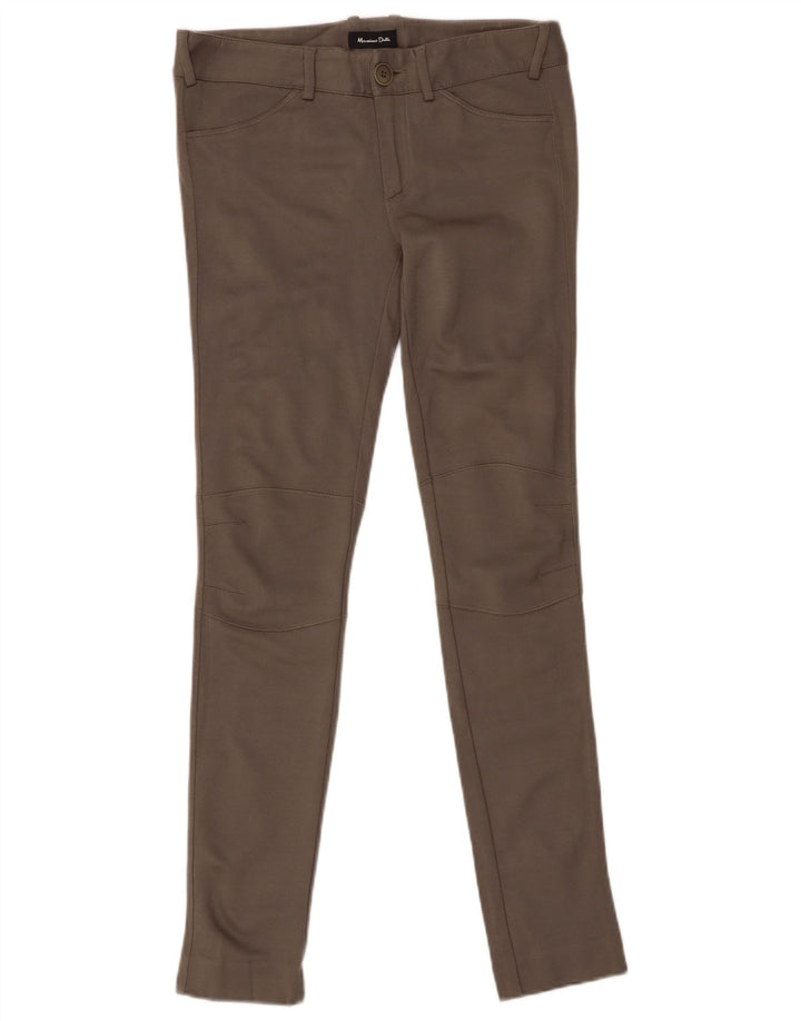 MASSIMO DUTTI Pantaloni casual skinny da donna EU 36 XS W26 L29 Khaki Modal