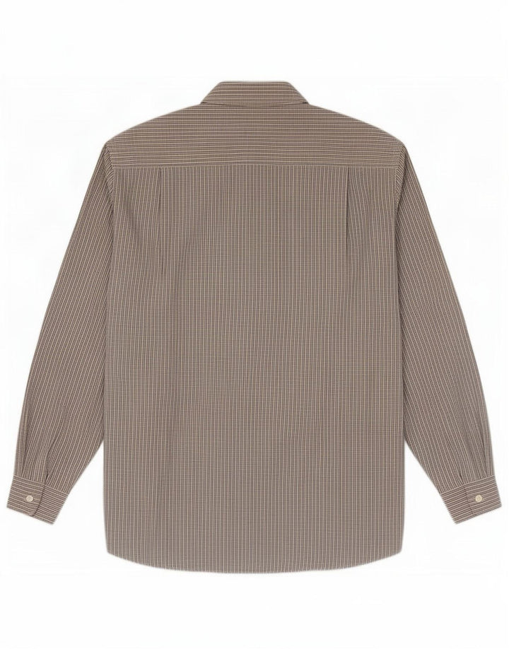 Camicia da uomo Stefanel grande in cotone a quadri beige
