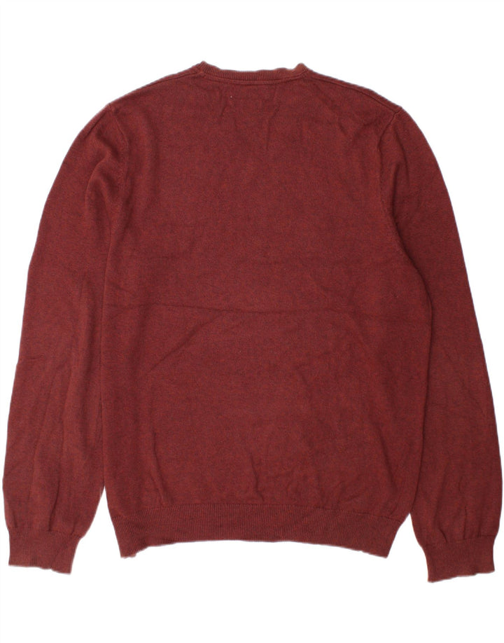 Maglione da uomo con scollo a V Marks & Spencer XL in cotone marrone