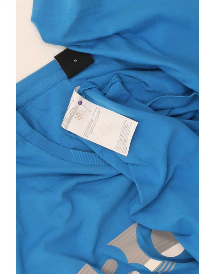 T-shirt grafica da uomo Hugo Boss Top in cotone blu medio