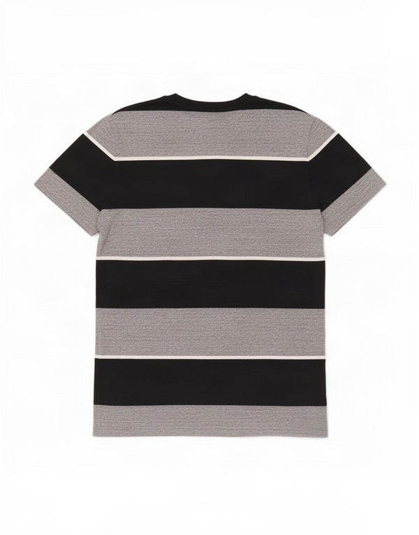 T-shirt da uomo Superdry in cotone a righe grigio medio