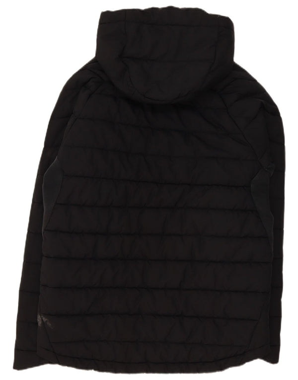 Giacca imbottita con cappuccio Nike da uomo UK 40 grande poliestere nero