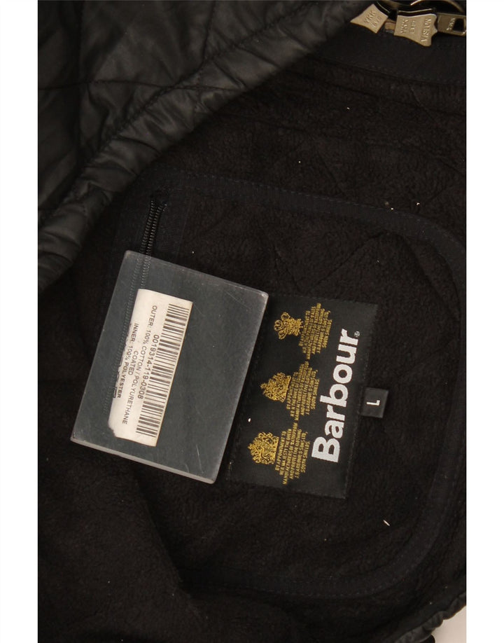Giacca trapuntata da uomo Barbour UK 40 grande cotone nero