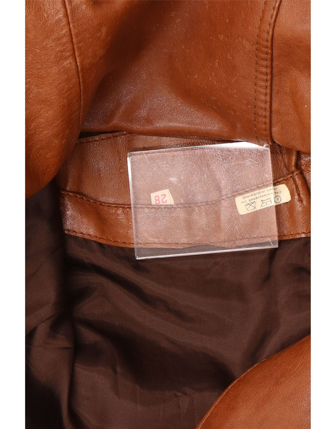 Giacca in pelle da uomo VINTAGE UK 38 Pelle marrone medio