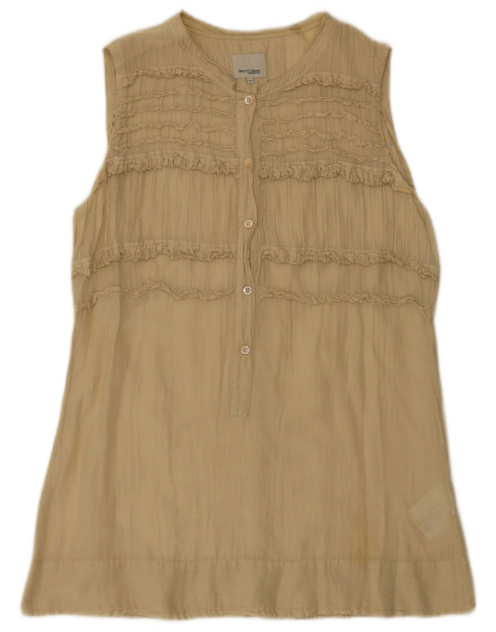 Top tunica senza maniche da donna Henry Cottons IT 44 Cotone beige medio
