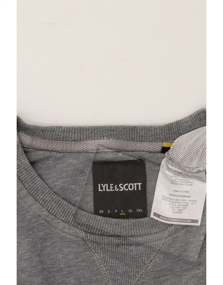 LYLE & SCOTT Mens Sweatshirt Jumper Large Grey Cotton Vintage Lyle & Scott and Second-Hand Lyle & Scott from Messina Hembry 