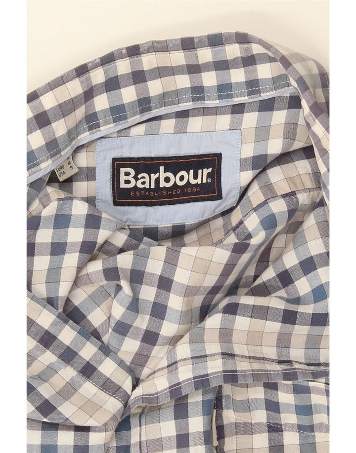Camicia da uomo Barbour a quadretti blu medio