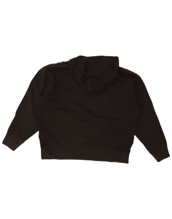 Maglione con cappuccio oversize grafico da donna Levi's UK 10 piccolo cotone nero