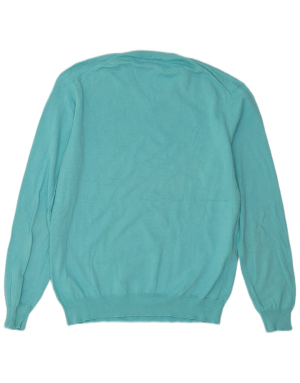 Maglione Kappa da uomo con scollo a V XL in cotone turchese