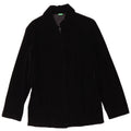 Giacca da donna in velluto a coste Benetton IT 42 Medium Nero Acrilico