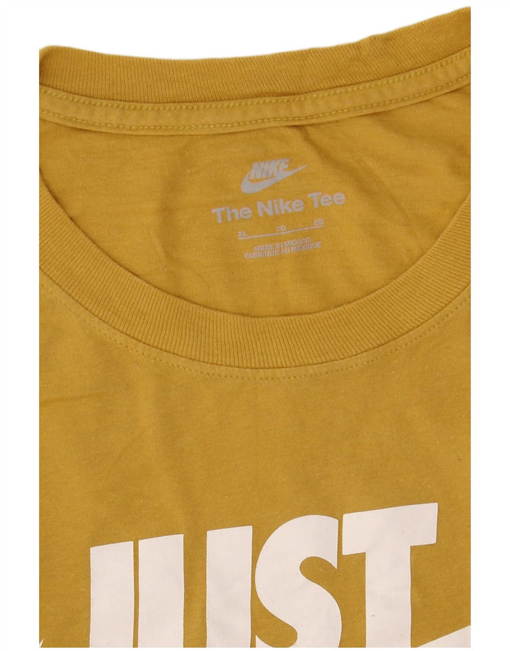T-shirt grafica da uomo Nike Top XL gialla