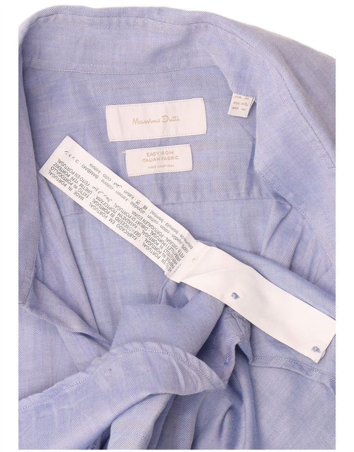 Camicia da uomo Massimo Dutti EU 40 15 1/2 Cotone blu medio