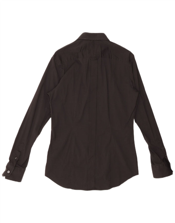 DOLCE & GABBANA Camicia da uomo Taglia 16 41 Grande Cotone Nero