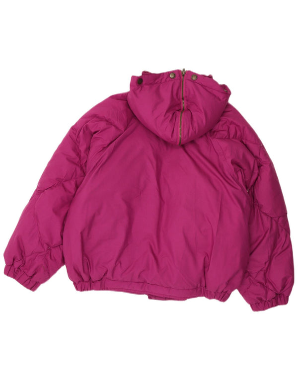 Giacca imbottita oversize con cappuccio da donna Elho EU 42 Large Viola Poliestere