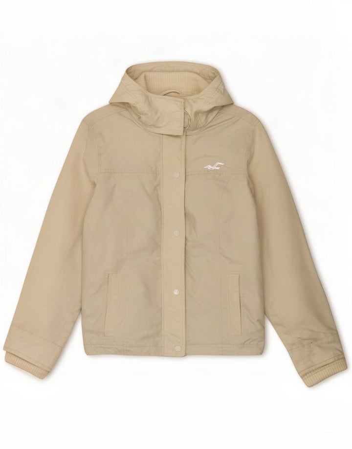 Hollister Giacca a vento da donna UK 14 Large White Poliestere
