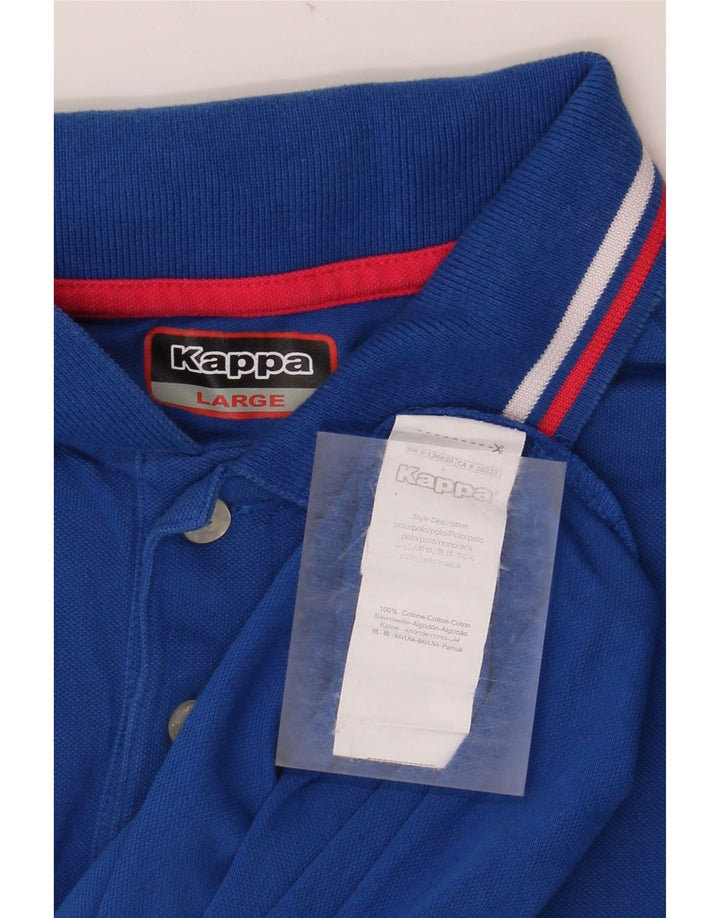Polo Uomo KAPPA Large Blu Cotone