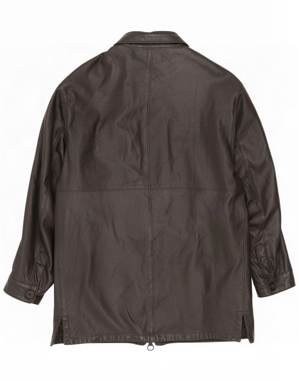 Giacca in pelle da uomo Martin Eden IT 52 XL Nera