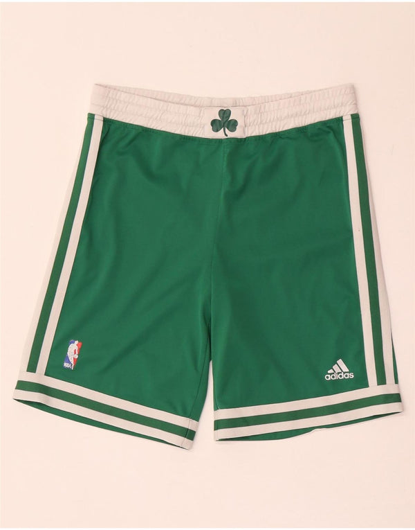 Adidas Boys Boston Celtics Sport Shorts 11-12 Years Green Colourblock
