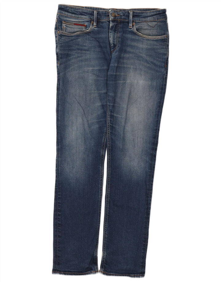 Jeans slim da uomo Tommy Hilfiger W34 L32 cotone blu