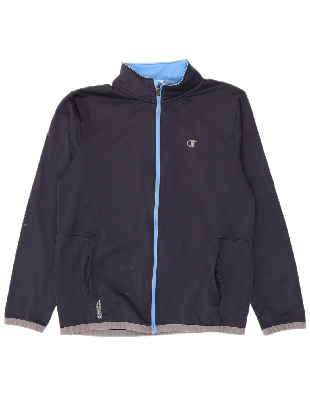 Giacca superiore della tuta da uomo Champion, poliestere color block medio blu navy