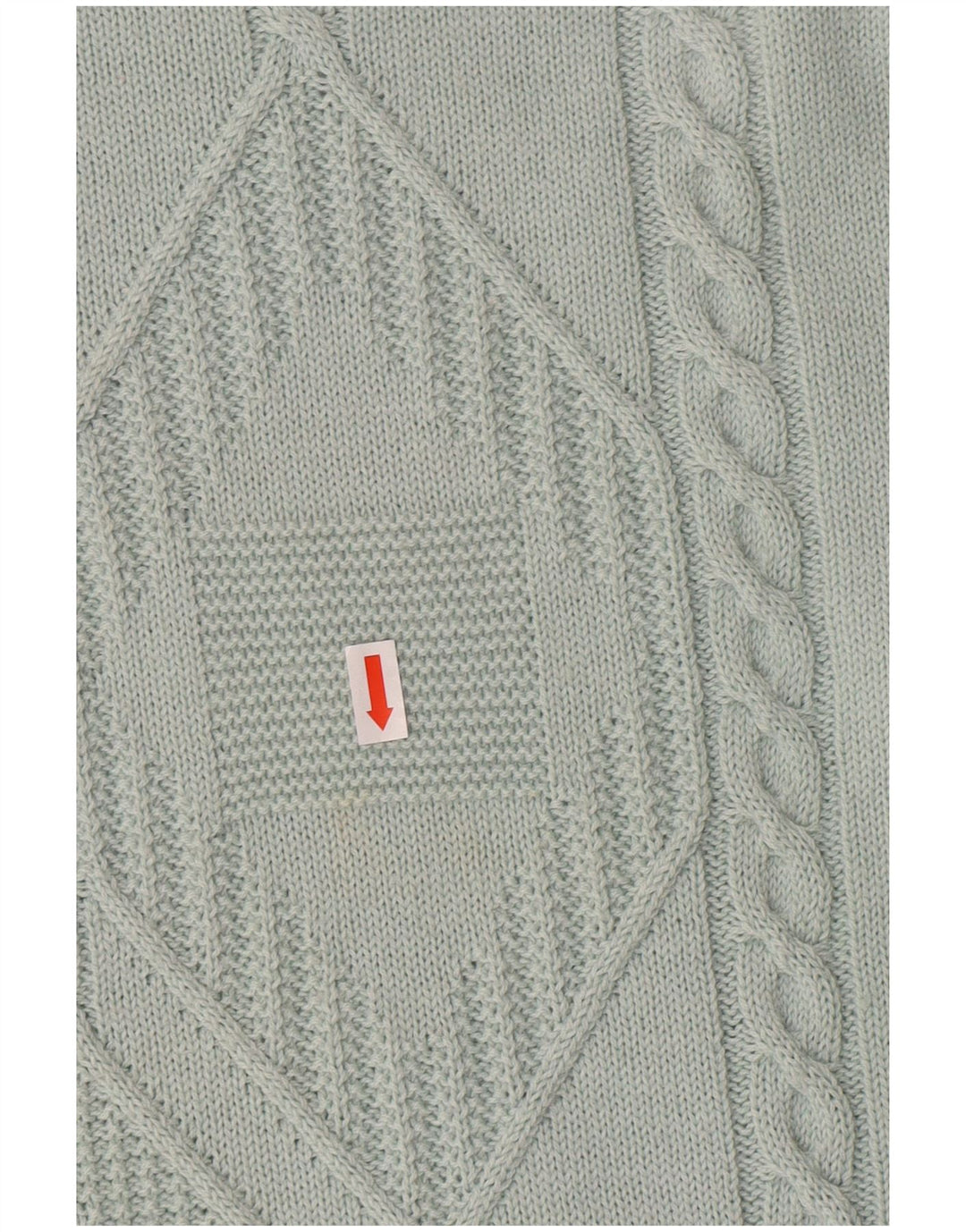 NAVIGARE Maglione maglione girocollo da uomo grande verde a rombi/diamante classico