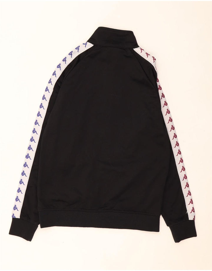 Giacca da tuta grafica da uomo KAPPA in poliestere color block medio nero