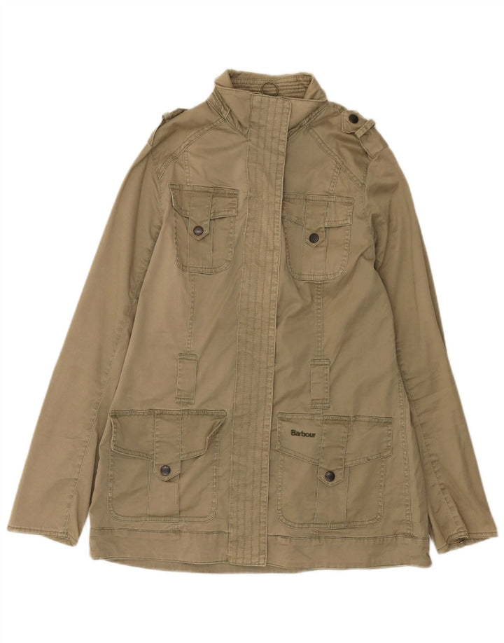 Giacca militare da donna Barbour UK 10 piccola cotone kaki