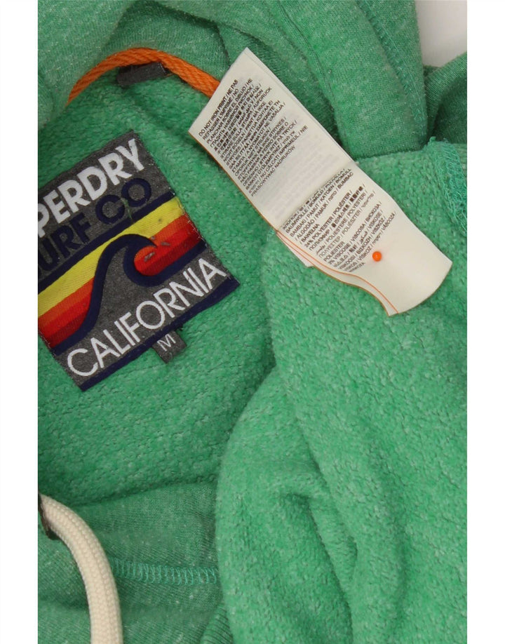 Maglione con cappuccio grafico da uomo Superdry in cotone verde medio