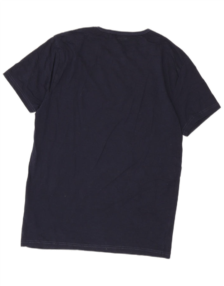 T-shirt da uomo Paul Smith Top grande in cotone blu navy