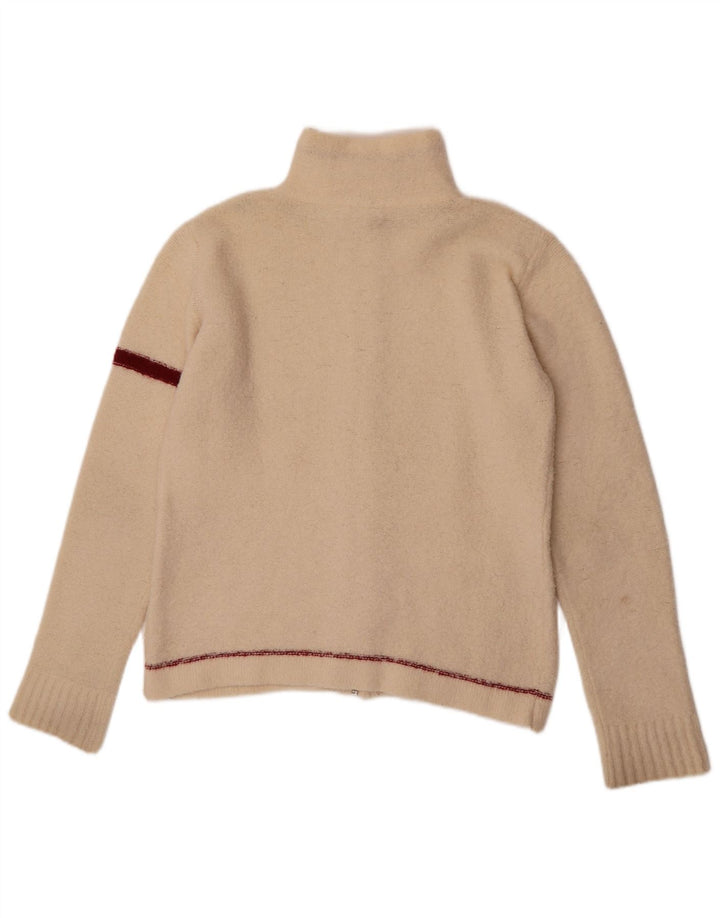 Maglione cardigan da donna Murphy & Nye UK 14 Blocco colore bianco sporco medio
