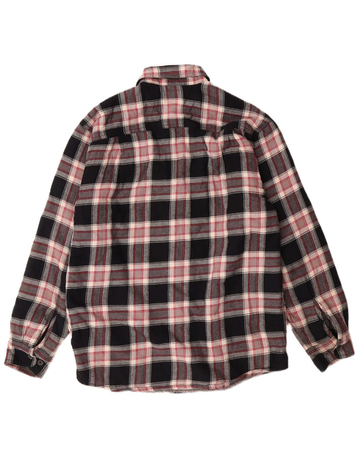 WRANGLER Mens Lumberjack Flannel Shirt Small Black Check Cotton