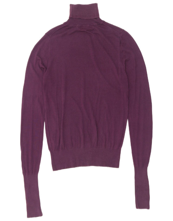 Maglione maglione collo alto da uomo Zara viola medio