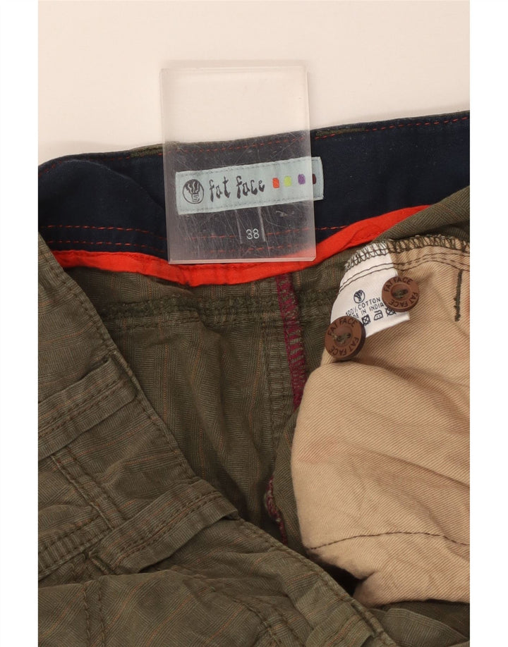 Pantaloncini cargo da uomo Fat Face W38 XL cotone kaki