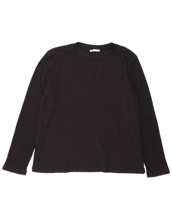 Top Zara da donna a maniche lunghe UK 18 XL Nero