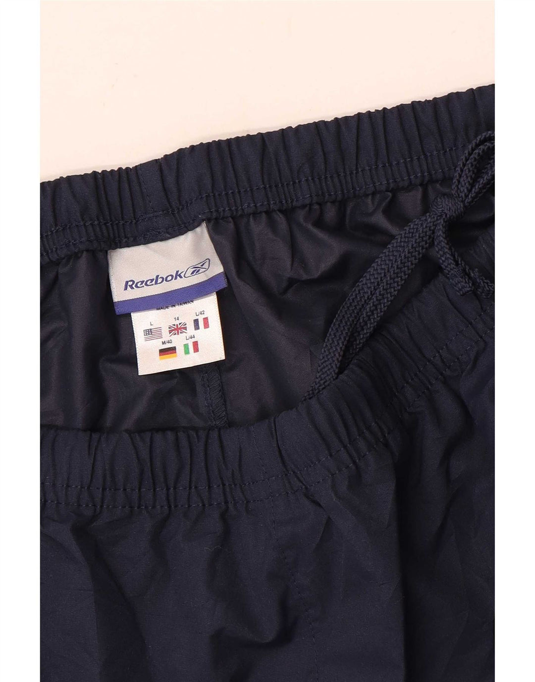 Pantaloni da tuta da donna Reebok UK 14 Large in poliestere blu navy