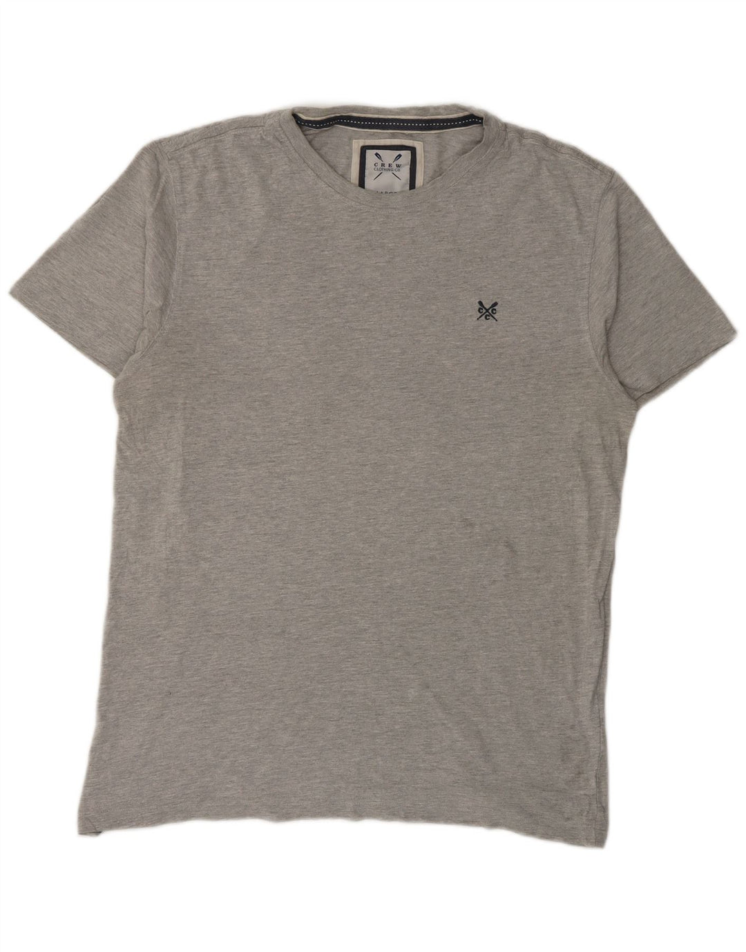 Crew Clothing T-shirt da uomo Top grande in cotone grigio