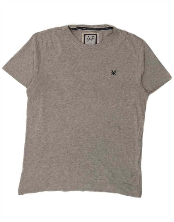 Crew Clothing T-shirt da uomo Top grande in cotone grigio