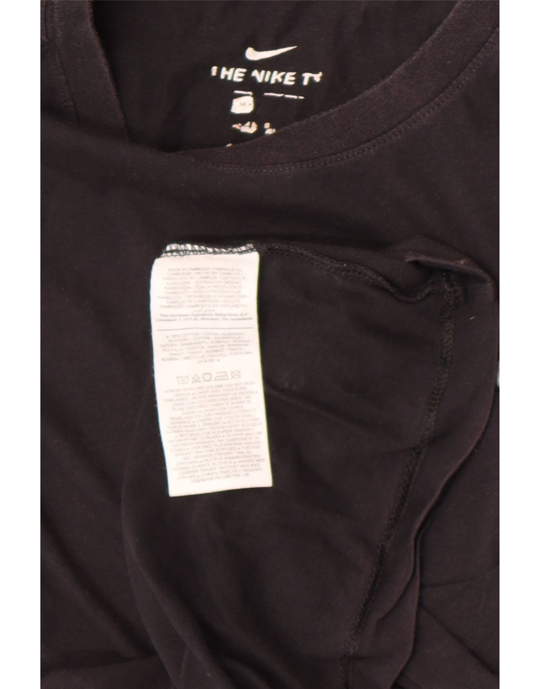 T-shirt da uomo Nike Top in cotone nero medio