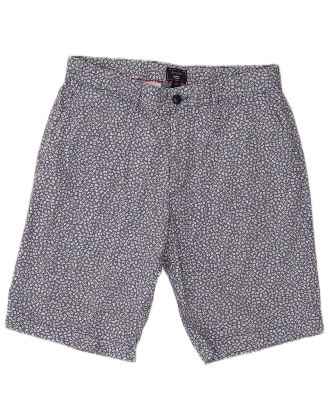 Gap Pantaloncini chino kaki da uomo W32 in cotone floreale blu medio