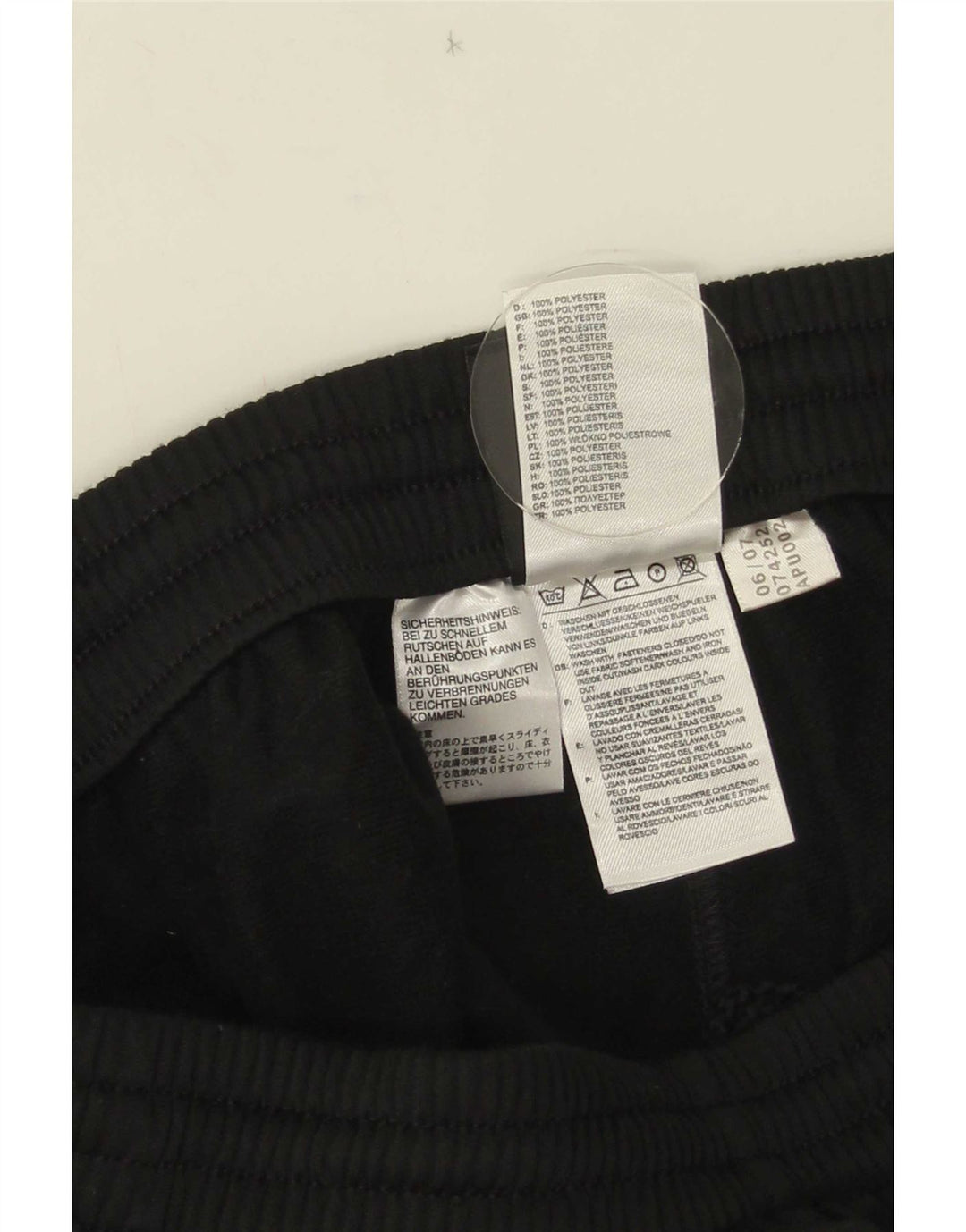 Pantaloni da tuta da uomo Adidas UK 40/42 Poliestere color block medio nero