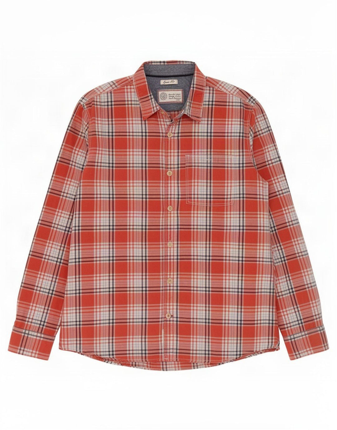 Camicia da uomo classica Fat Face XL in cotone a quadri rossi