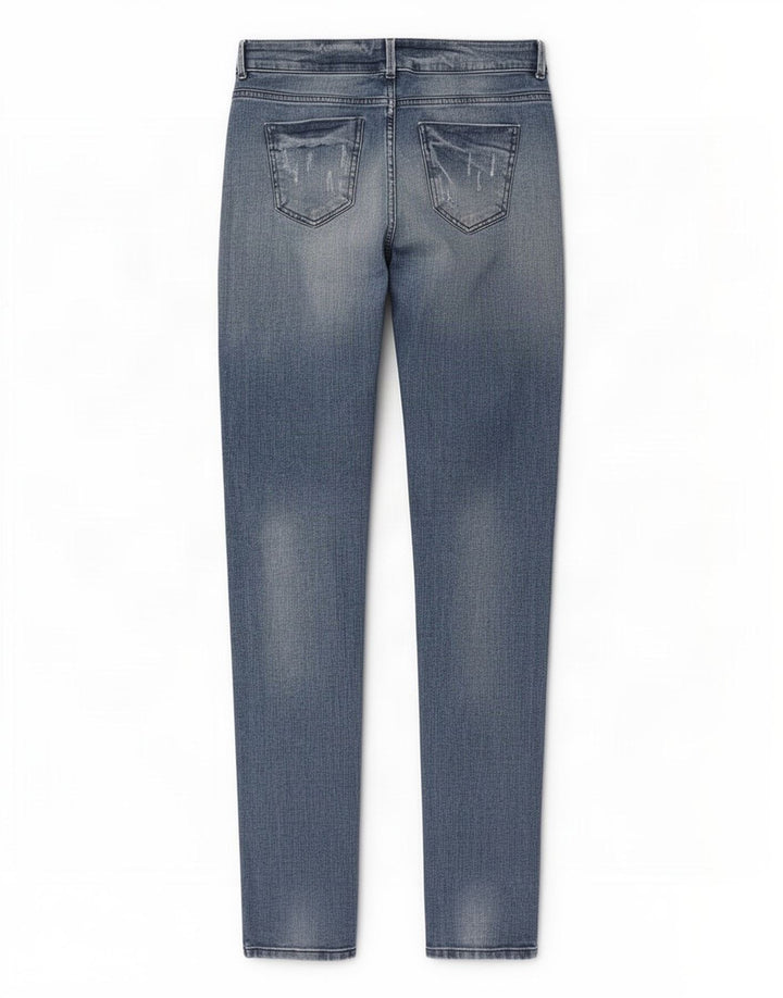 Jeans slim Girlfriend da donna Marks & Spencer UK 10 piccoli W30 L31 blu
