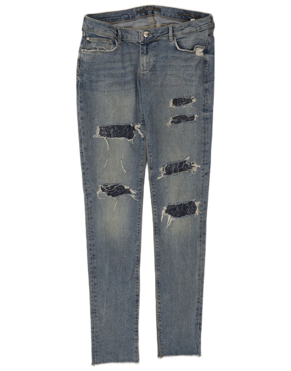 Jeans skinny effetto consumato da donna Guess W30 L32 cotone blu